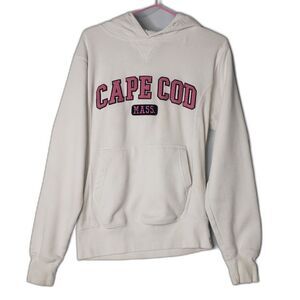 CUFFY'S Cape Cod White Sweatshirt Hoodie Womens Size XS